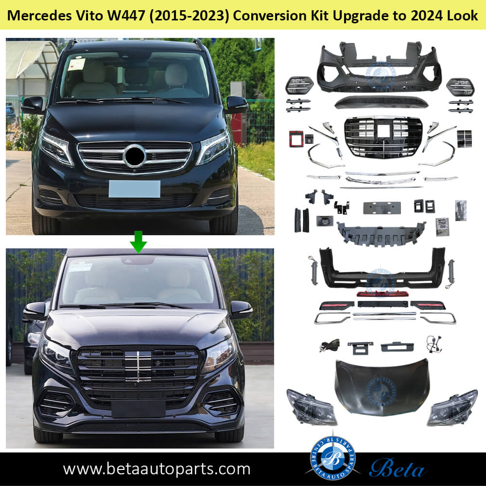 Body Kit Conversion Upgrade to 2024 Look for Mercedes Vito W447 2015-2023 models Body Kit Conversion Upgrade to 2024 Look for Mercedes Vito W447 2015-2023 models